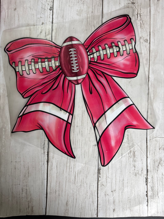 Pink Football Bow Tee