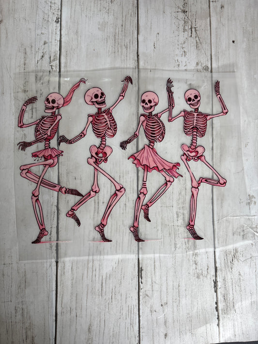 Pink Dancing Skeletons Tee