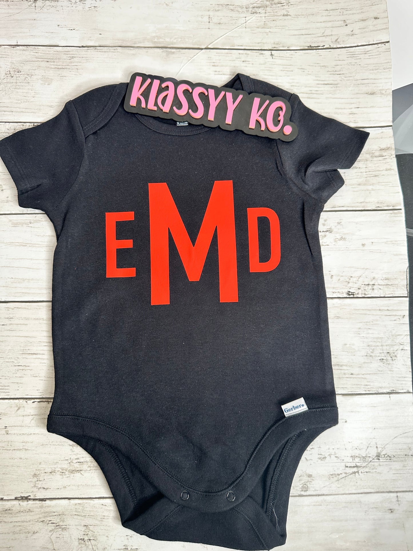 Monogram Bodysuit for Babies | Initial Bodysuit for Babies