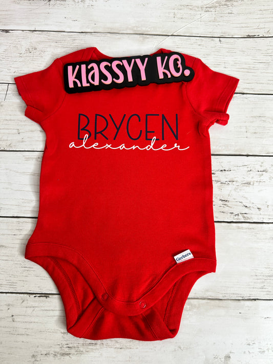 Two Name Bodysuit for Babies | Personalized Body Suit for Babies