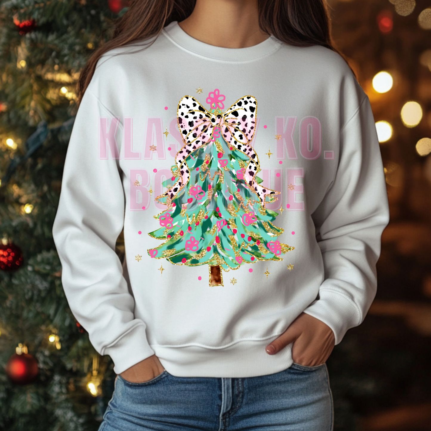 Coquette Christmas Tree Tee