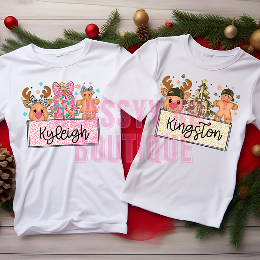 Kids Christmas Name Shirt